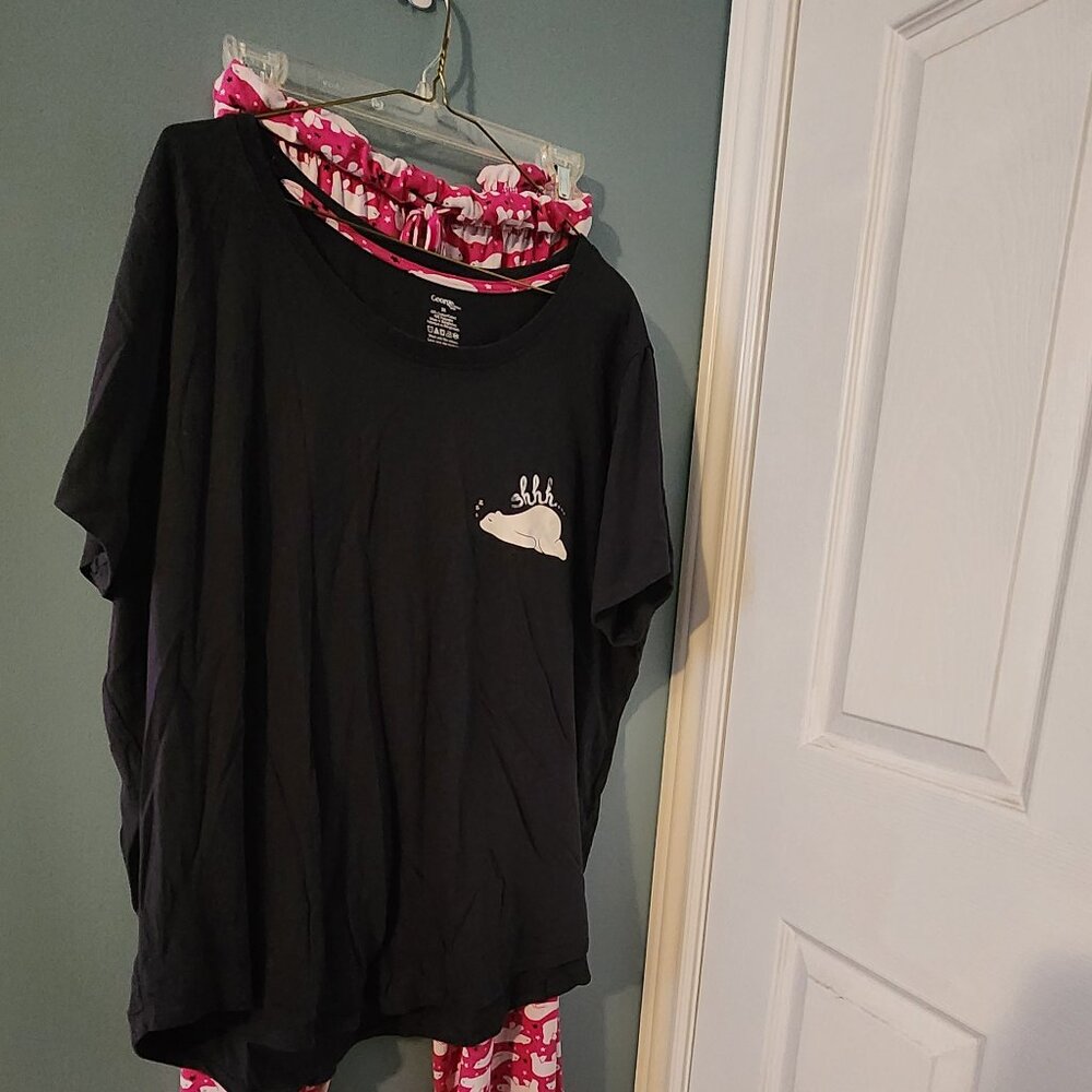 Women's pajamas, polar bears, pink and purple, George, size 3x